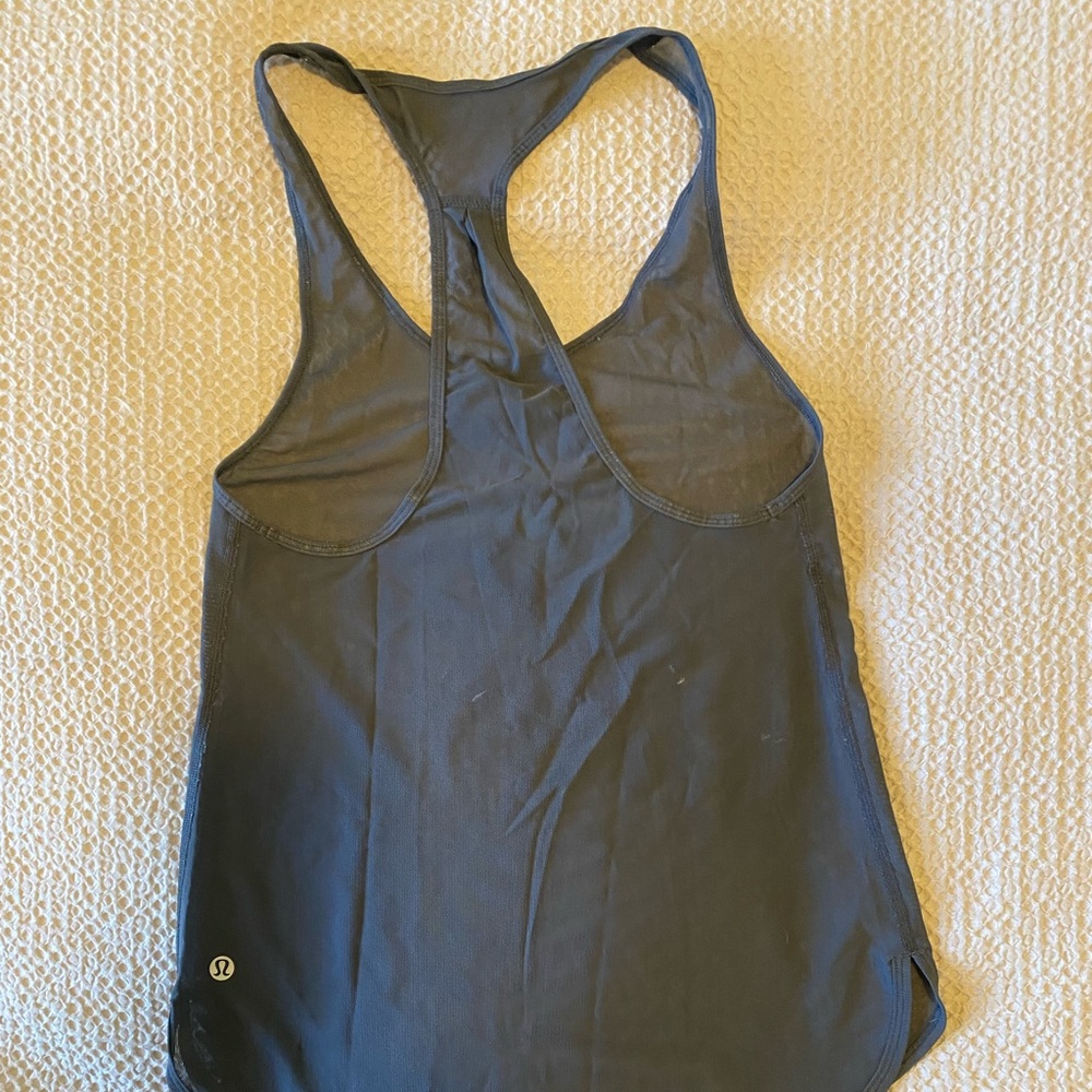 Grey mesh lululemon tank